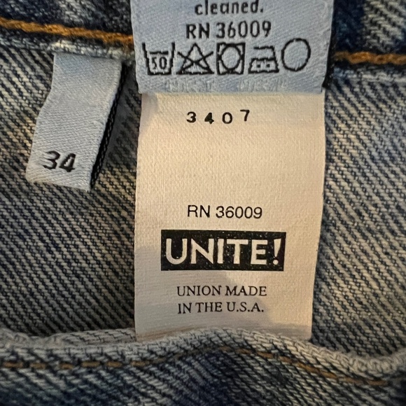 Calvin Klein Jeans Easy Fit Sz 34 Blue Double Stone Wash BMPP171 Made USA Union - Picture 8 of 9